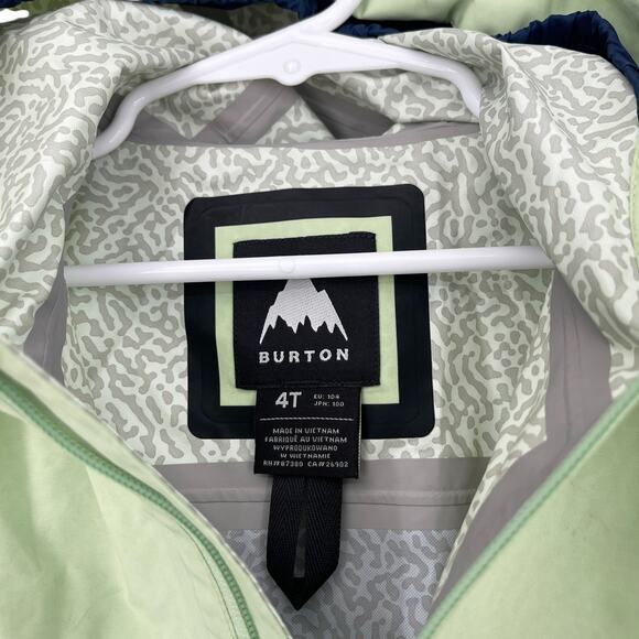 Toddlers' Burton Veridry 2.5L Rain Jacket Size 4T Gleam / Dress Blue Hiking Kids - Picture 6 of 8